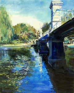 The Bridge at Boston Public Garden, Oil Painting