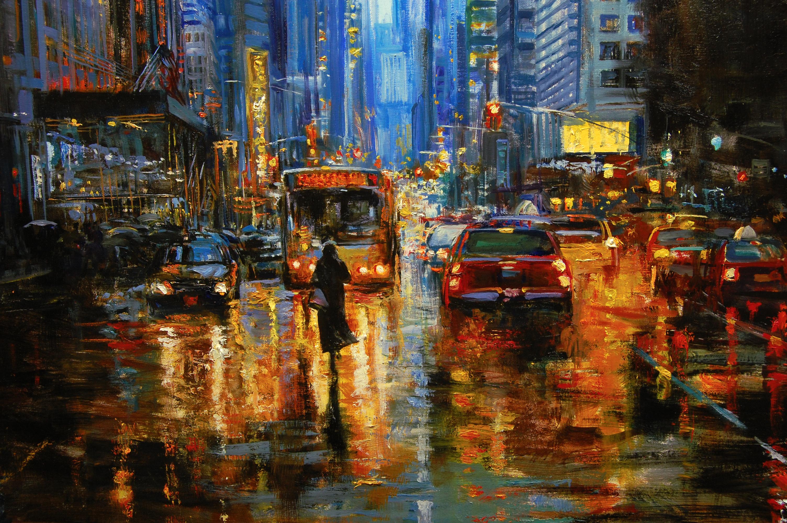 The Jaywalker, Oil Painting 1