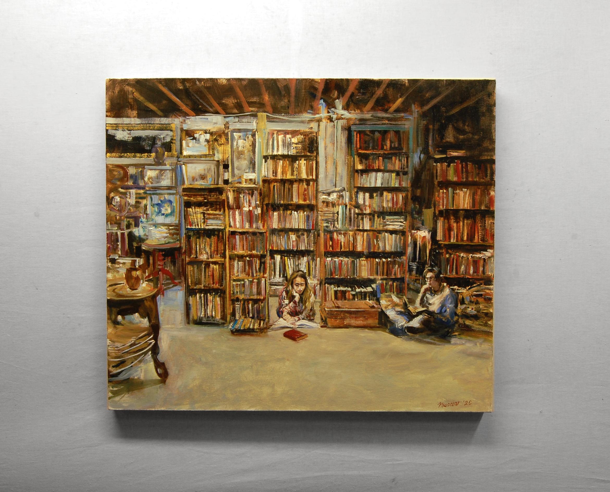 Il valore in ogni pagina, Pittura a olio - Painting Impressionismo di Onelio Marrero
