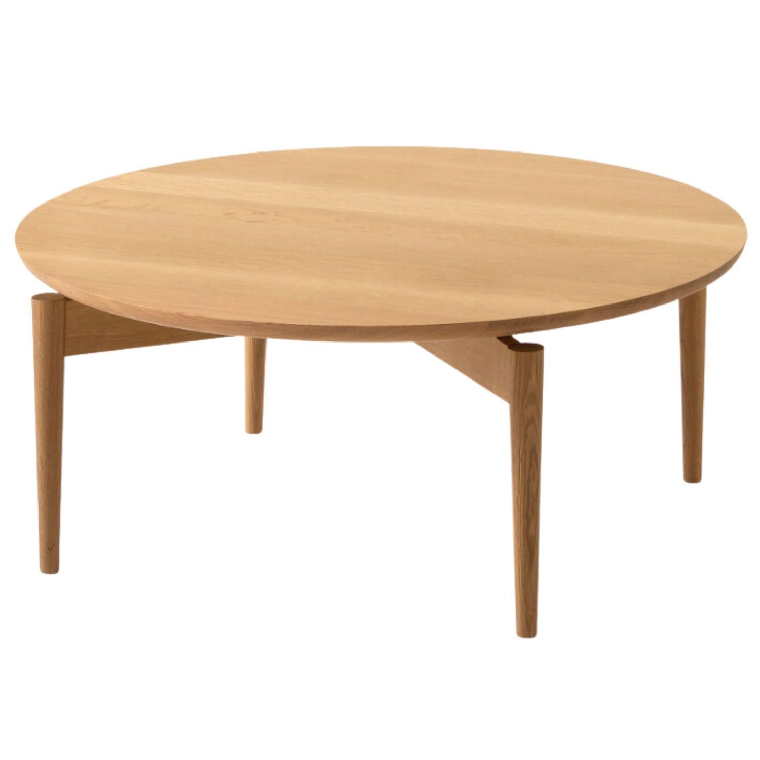 Contemporary 'Ongo' Coffee Table in Oak and With Shelf for Hida For Sale