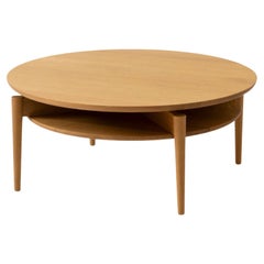 'Ongo' Coffee Table in Oak and With Shelf for Hida