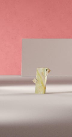 Onice Verde Tall Crystal Side Table by Serafini