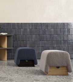 Pouf en laine et Oak Oak Onigiri par Morica Design