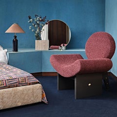 Onika Burgundy Lounge Chair