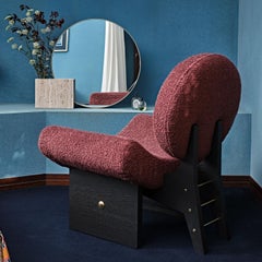 Onika Burgundy Lounge Chair
