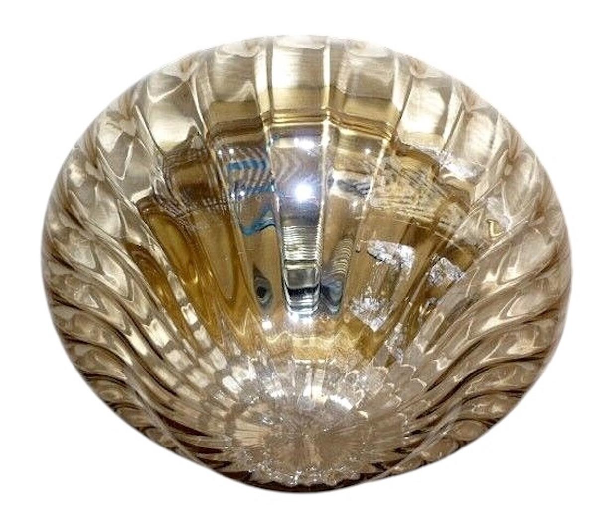 Empotrable de cristal moderno de mediados de siglo en forma de cúpula de cebolla, años 80 Moderno de mediados de siglo en venta