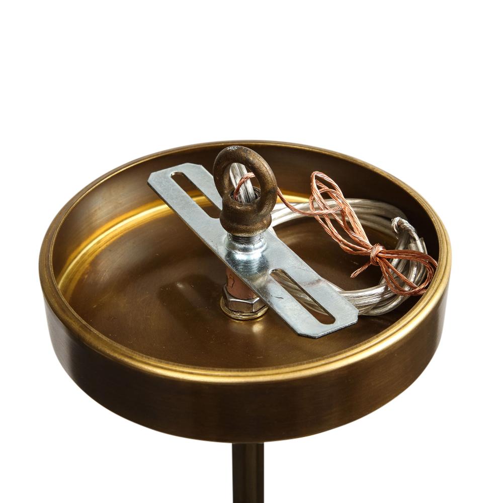 Onion Pendant Lamp, Brass, Glass, Lightcraft of California For Sale 14
