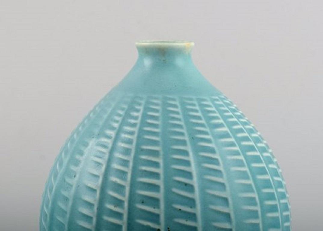Onion-Shaped Arabia Vase in Glazed Ceramics, Finnish Design, Mid-20th Century In Excellent Condition In Copenhagen, DK