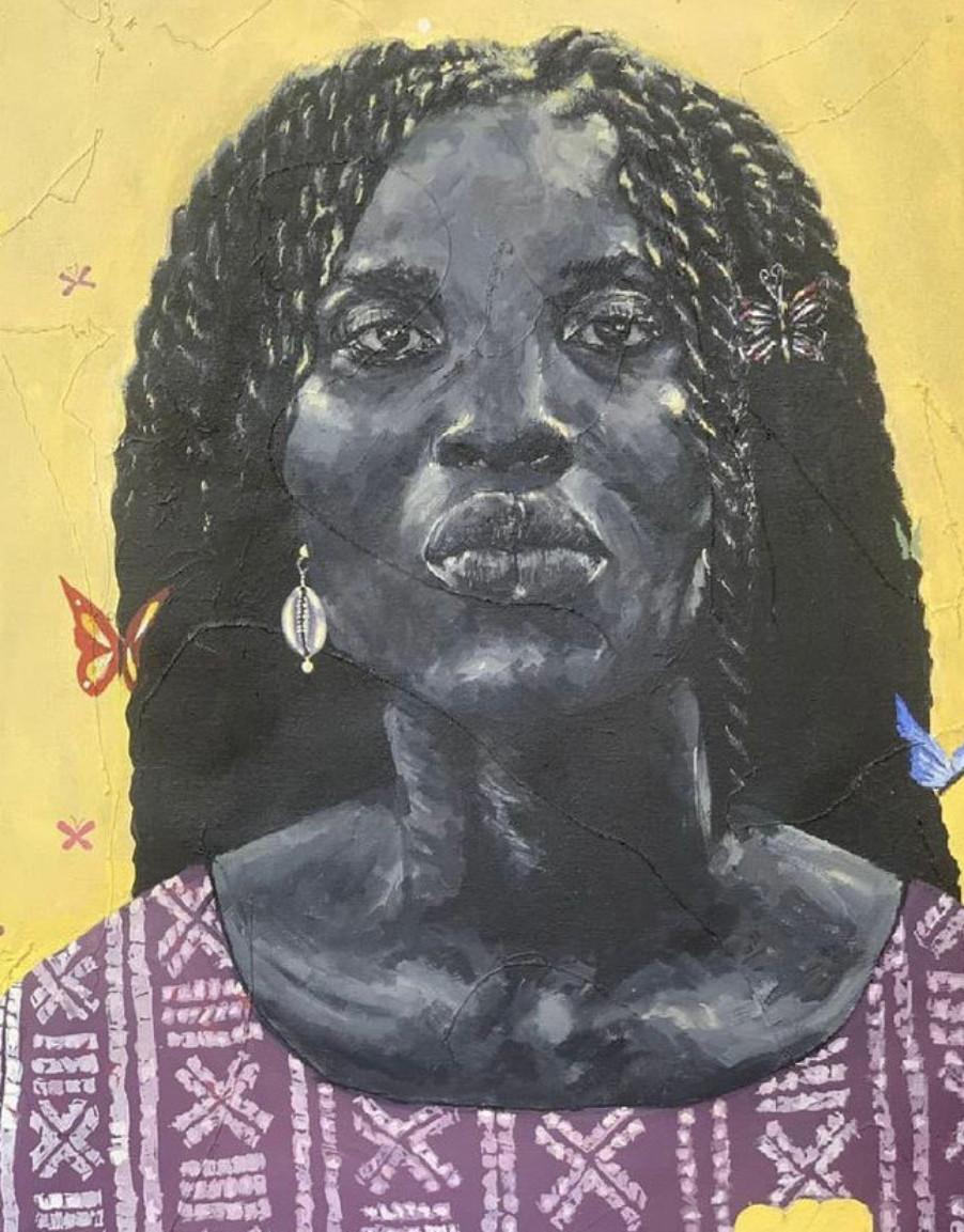 Abishola (geboren aus Reichtum) – Painting von Oniosun Victoria Erioluwa