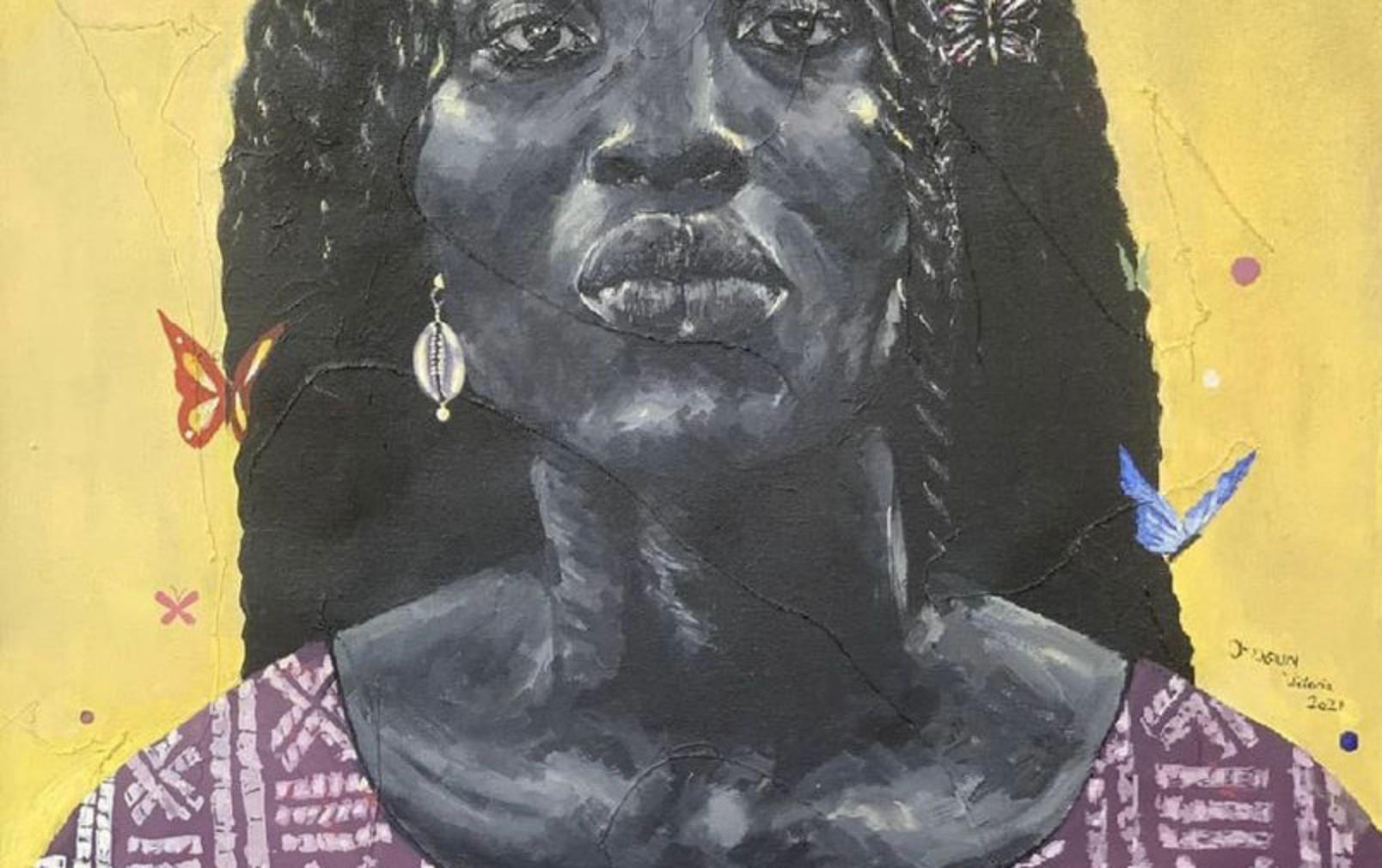 Abishola (geboren aus Reichtum) (Zeitgenössisch), Painting, von Oniosun Victoria Erioluwa