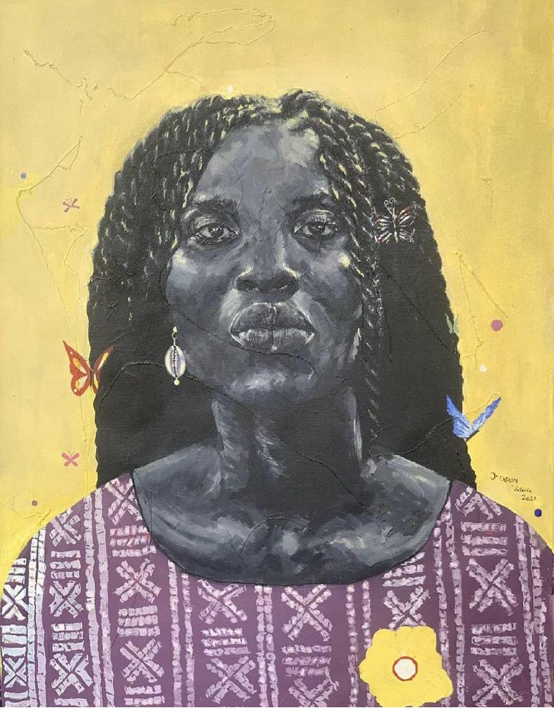 Oniosun Victoria Erioluwa Portrait Painting – Abishola (geboren aus Reichtum)