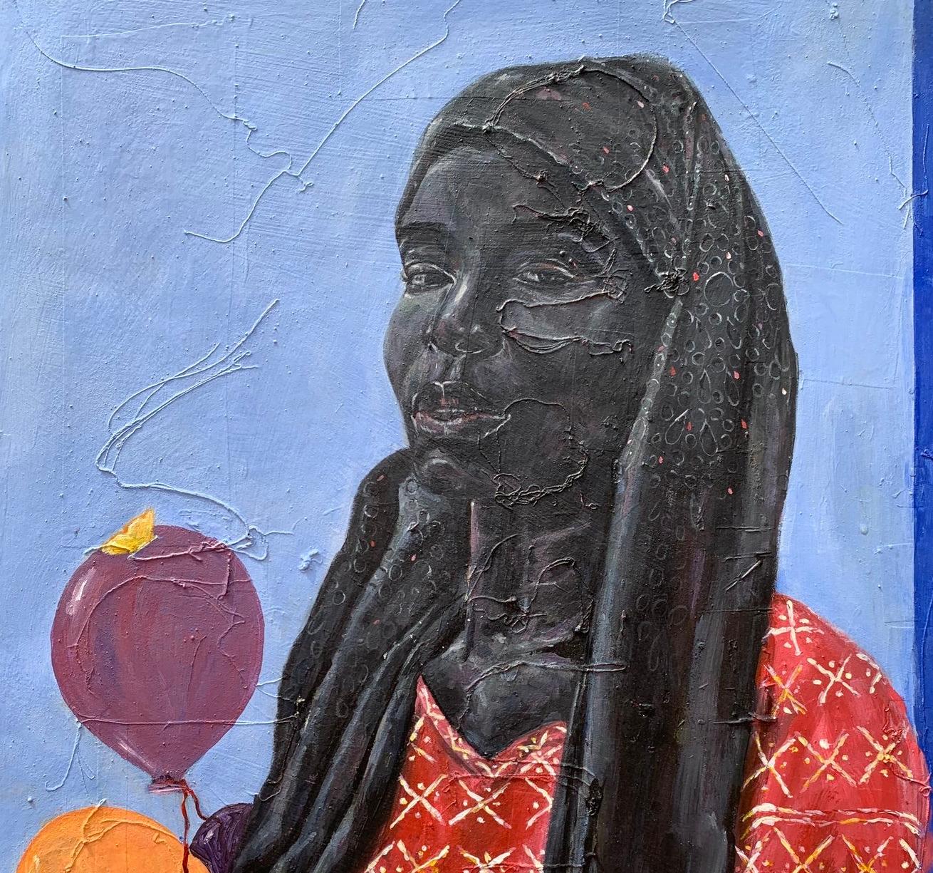 I Wish - Contemporary Painting by Oniosun Victoria Erioluwa