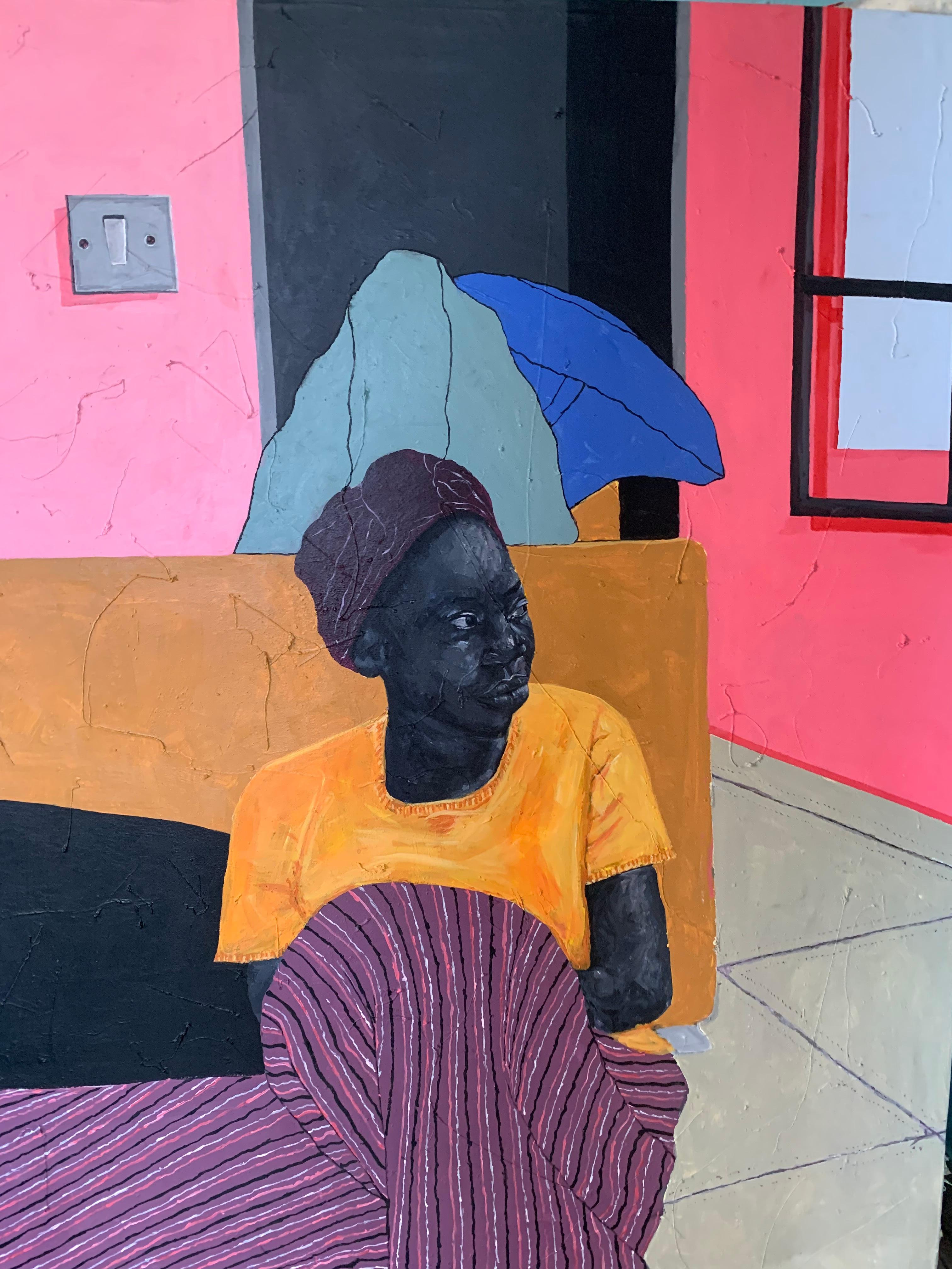 Oniosun Victoria Erioluwa Figurative Painting - Waiting