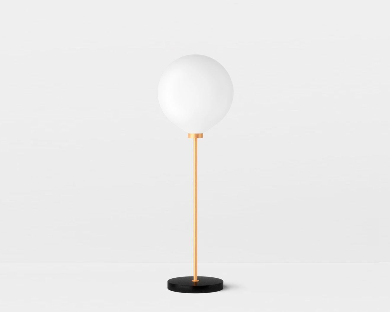 Russian Onis, Contemporary Floor Lamp, Brass and Marble 'White'