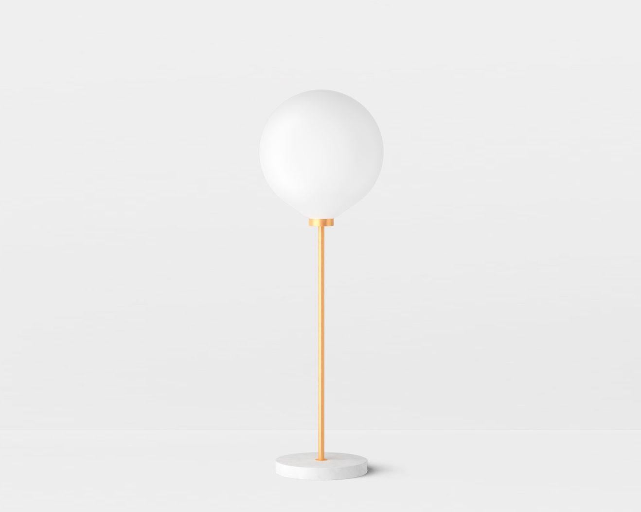 Onis, Contemporary Floor Lamp, Brass and Marble 'White' In New Condition In Paris, FR