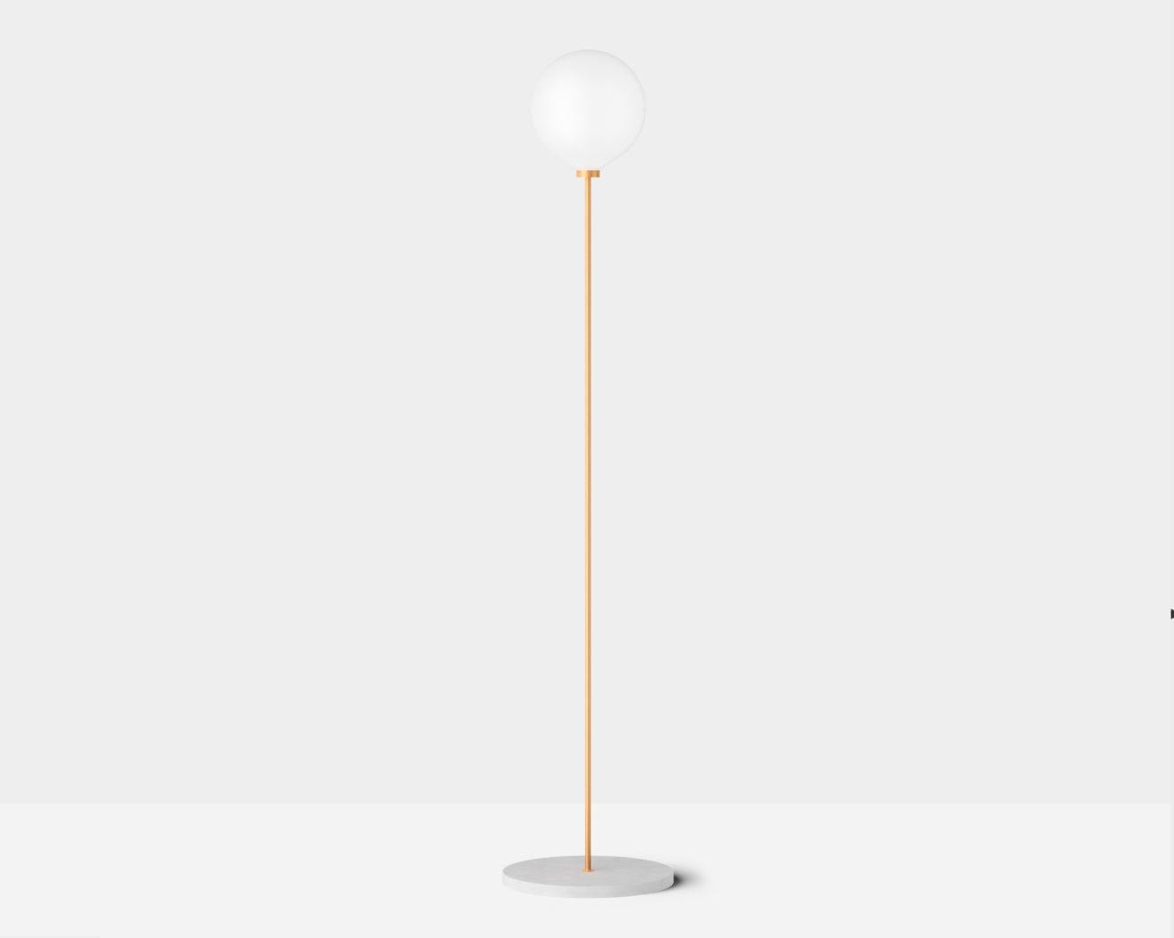 Onis, Contemporary Table Lamp, Brass and Marble 'White' 1