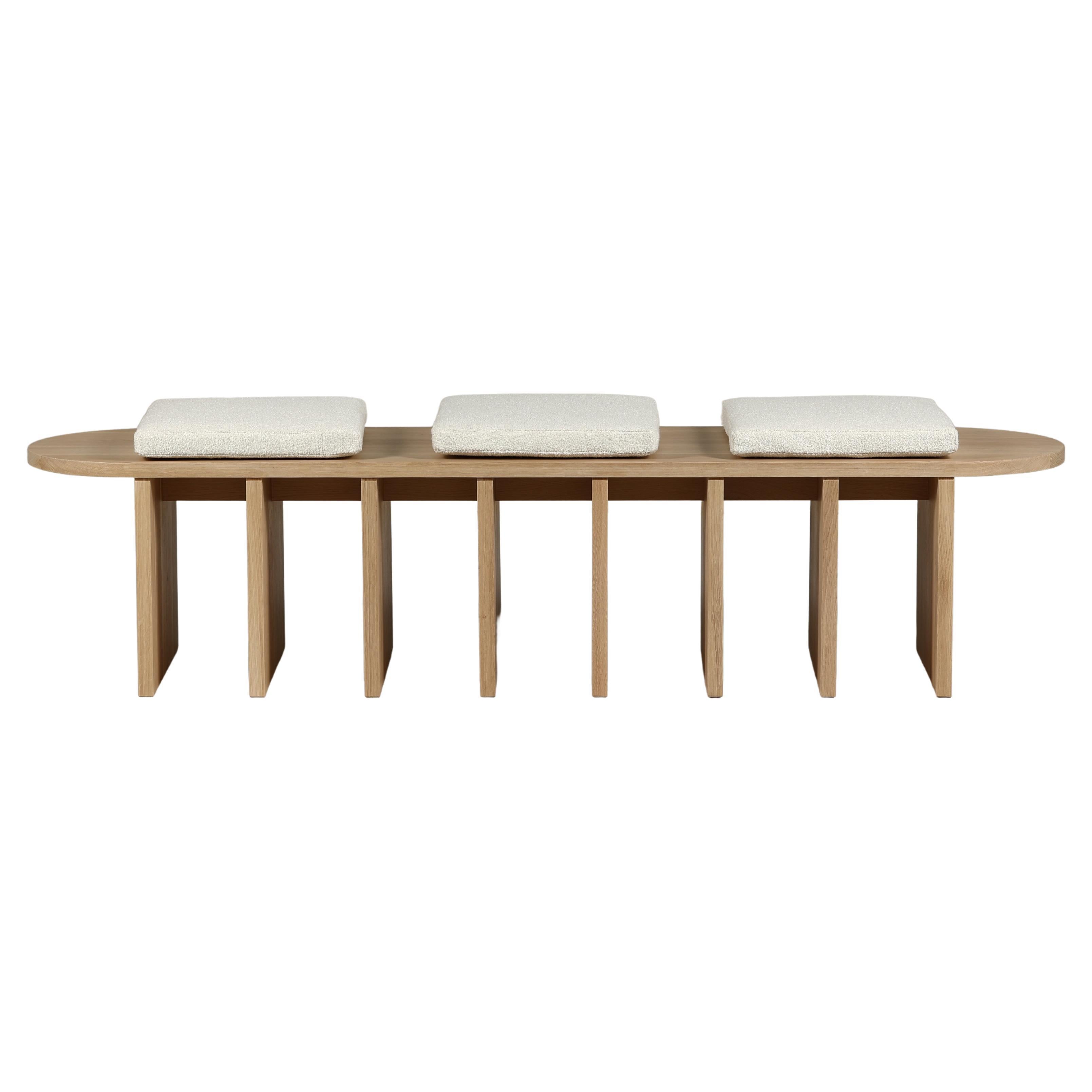 Onix Bench from The Oak Saga Collection by Arbore For Sale