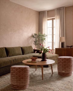 Pouf Ottoman « ONIX Organic Modern » en velours « Dedar Nouvelles Vagues »