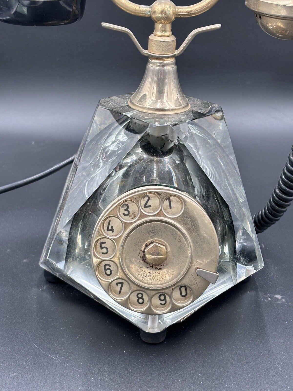Teléfono Onix de cristal y latón Diseño moderno de los años 60 en Bueno Estado en Taranto, IT