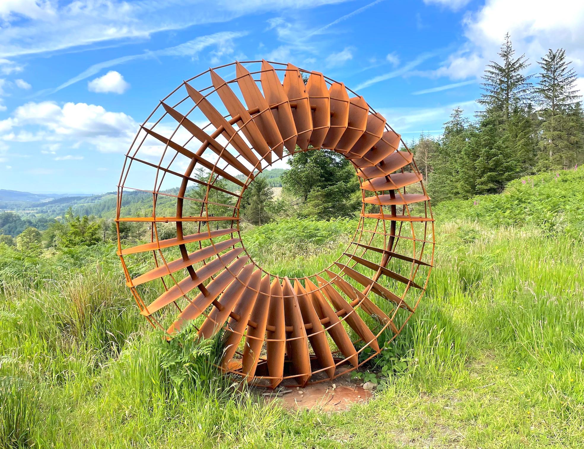 XXIe siècle et contemporain Sculpture d'extérieur en acier Corten « Only Breath » de Sapien, AKA Steve Anwar en vente