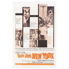 Vintage "Only One New York" 1964 U.S. One Sheet Film Poster