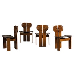 Only Set available in the US of 4 Africa Chairs By Afra & Tobia Scarpa