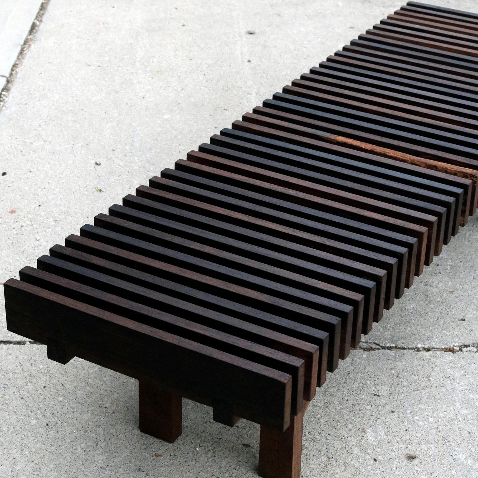 Introducing our exquisite Onmyōdō bench, meticulously handcrafted using premium Wenge wood to offer a timeless addition to your space. This slatted bench features a minimalist design, blending seamlessly with various decor styles. Carefully