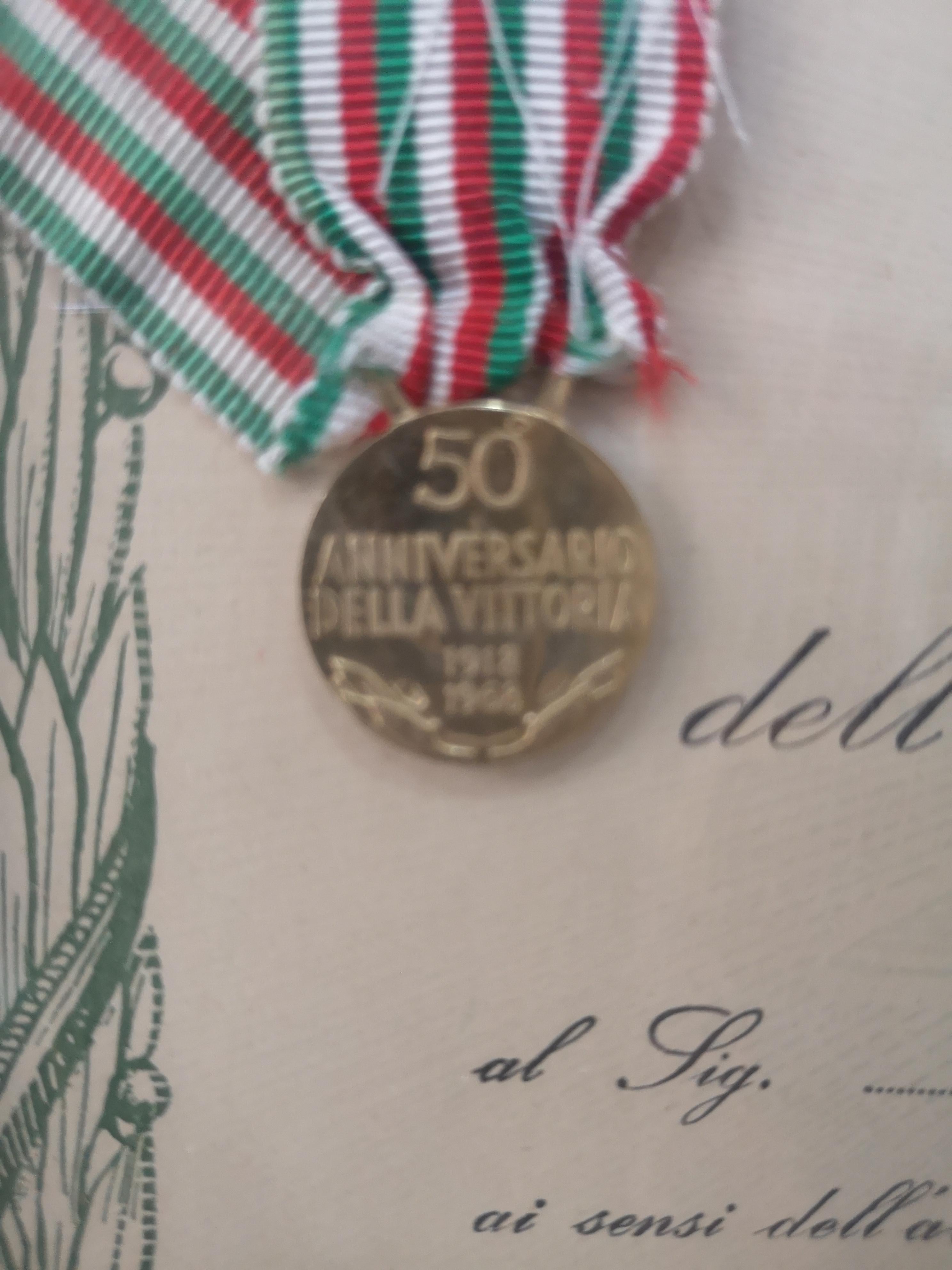 Honored Knight of the Order of Vittorio Veneto-Medal in 18Kt Gold 750 For Sale 4