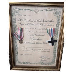 Honored Knight of the Order of Vittorio Veneto-Medal in 18Kt Gold 750