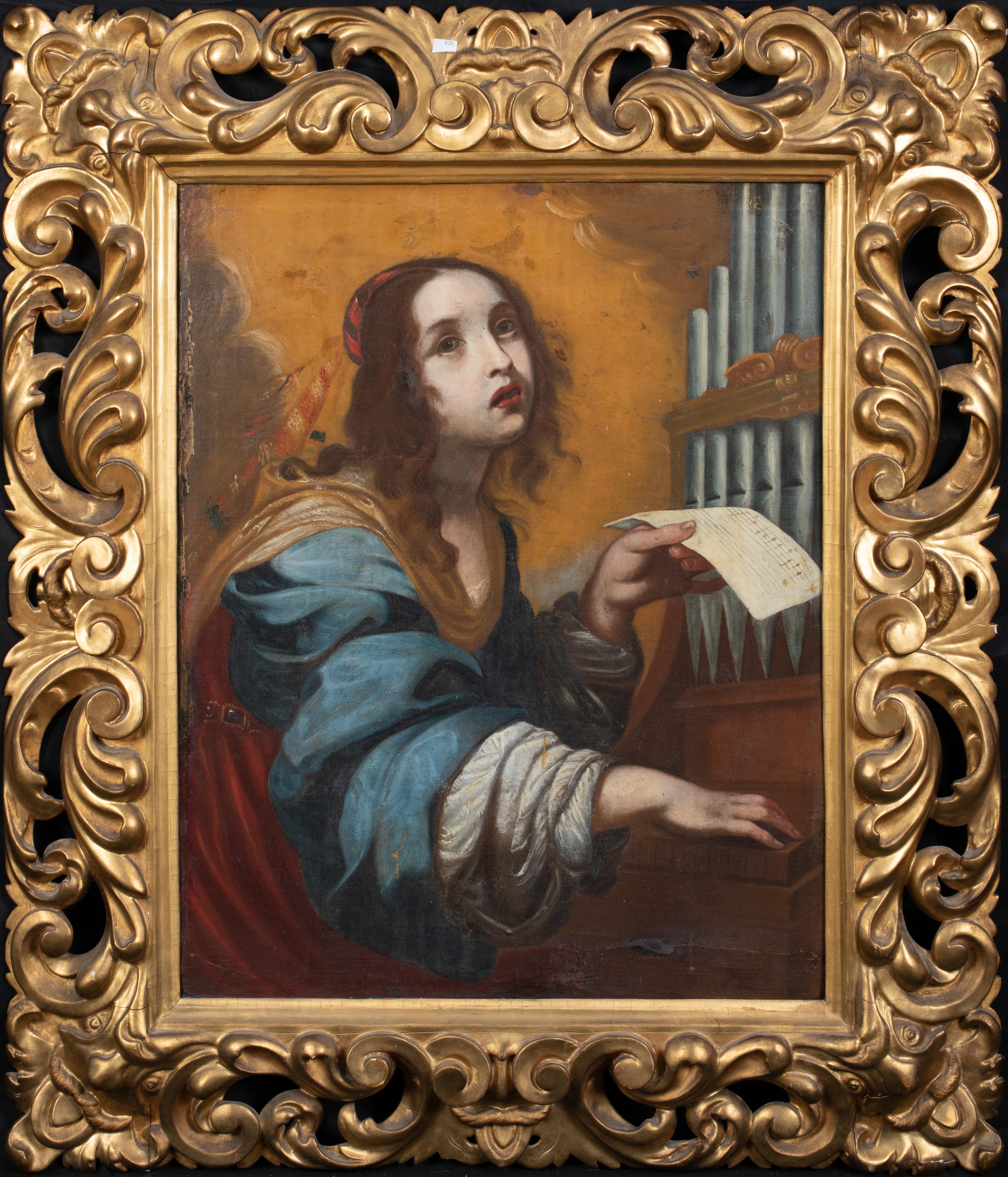 Onorio Marinari Portrait Painting - Saint Cecilia, 17th Century  Workshop of ONORIO MARINARI (1627-1716)