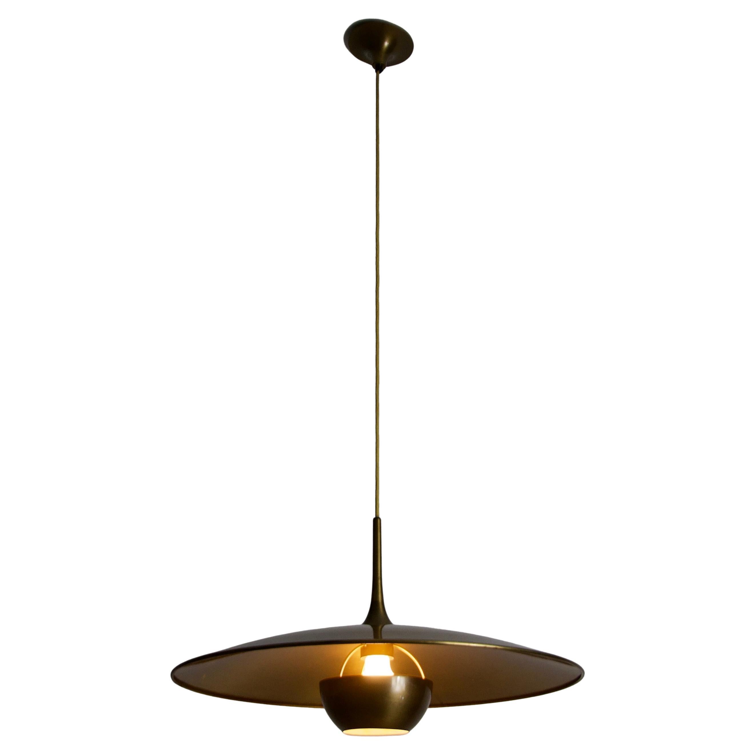 'Onos 55' Brass Pendant Lamp by Florian Schulz, 1970s Germany