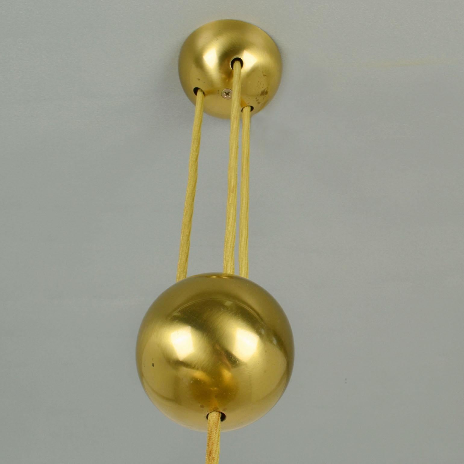 German Onos 55 Counterbalance Brass Pendant by Florian Schulz