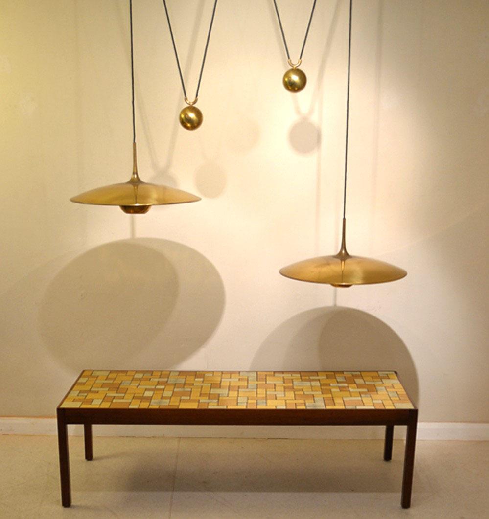 Onos 55 Double Counterbalance Lamps in Brass by Florian Schulz Siglo XXI y contemporáneo en venta