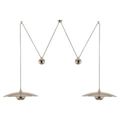Onos 55 Double Counterbalance Lamps in Brass by Florian Schulz