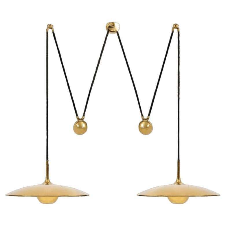Onos 55 Double Pull Brass Pendant Lamp by Florian Schulz, Germany