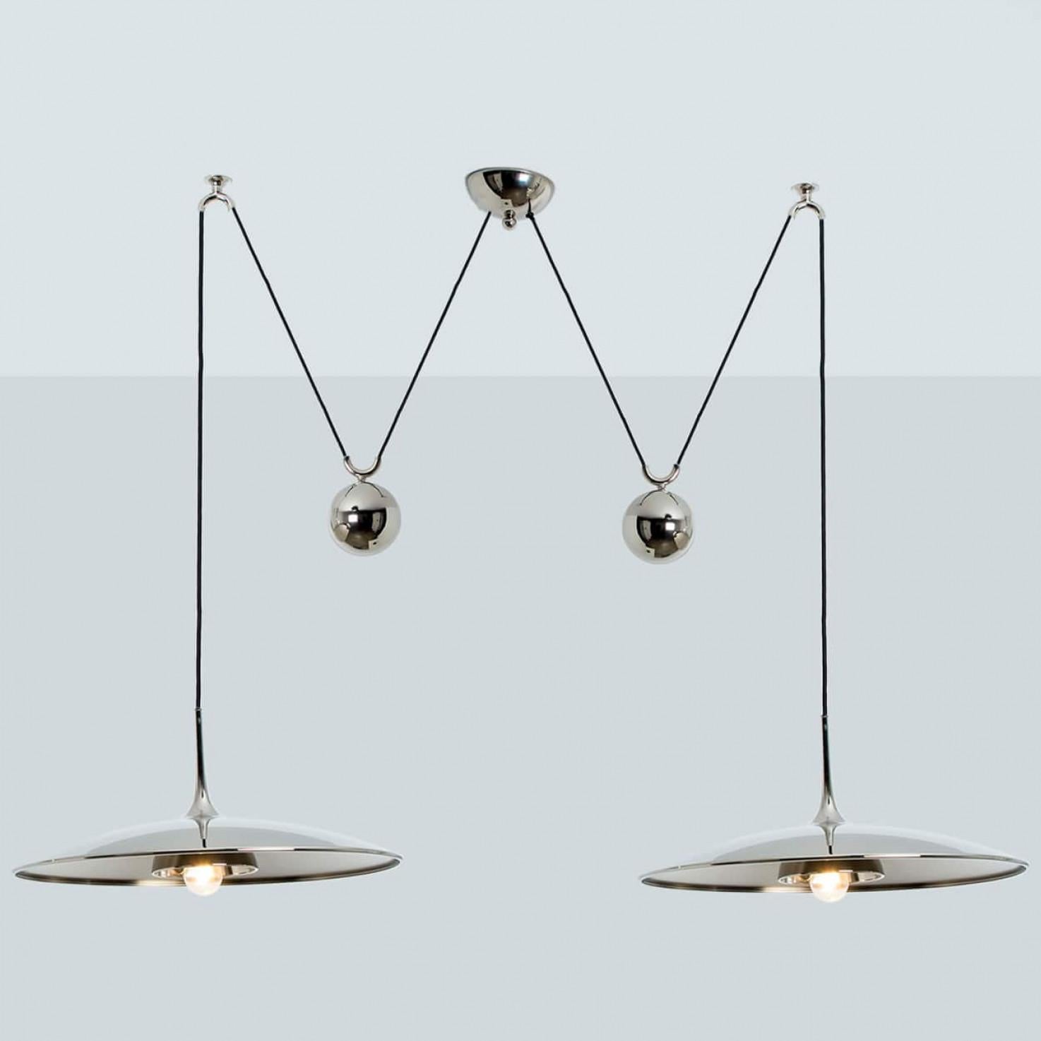 Onos 55 Double Pull Pendant Lamp by Florian Schulz, Germany In Good Condition For Sale In Rijssen, NL