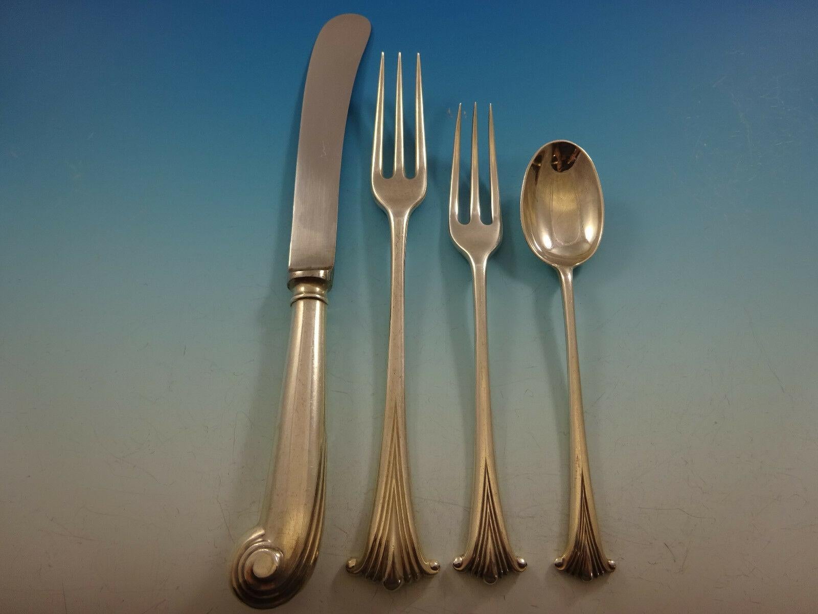 Onlsow by James Robinson

For 70 years, James Robinson has been selling exquisite handmade sterling silver flatware in Sheffield, England. Today, the silver is still made in the traditional way. They start with a rectangular strip of silver, then