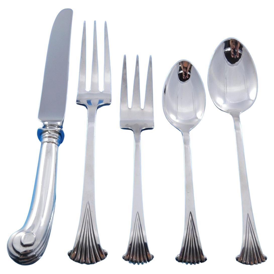 Onslow by Tuttle Sterling Silver Flatware Service for 12 Set 60 pcs RMN & LBJ For Sale