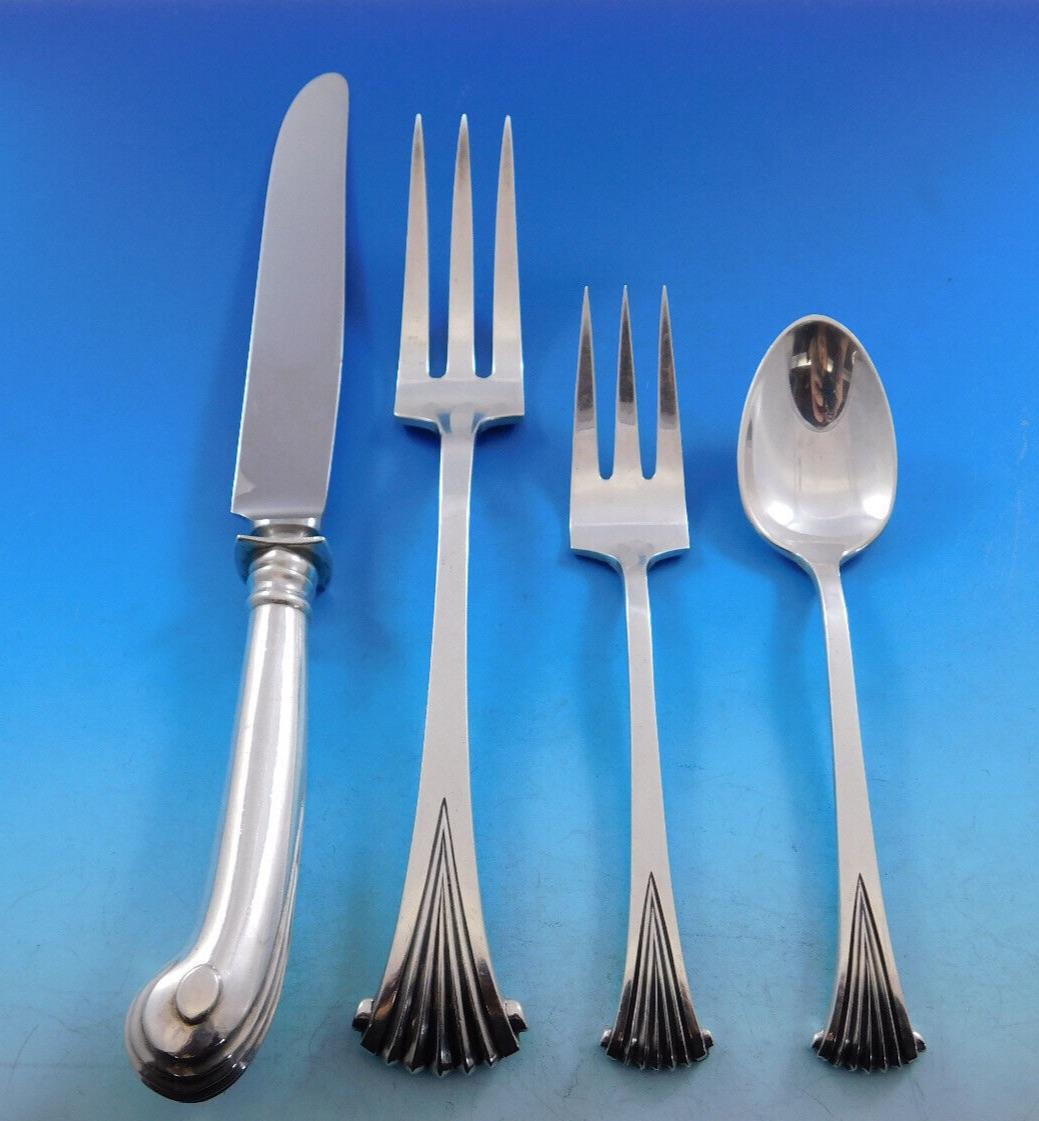 Onslow by Tuttle Sterling Silver Flatware Service for 12 Set 66 Pcs Dinner Size 3