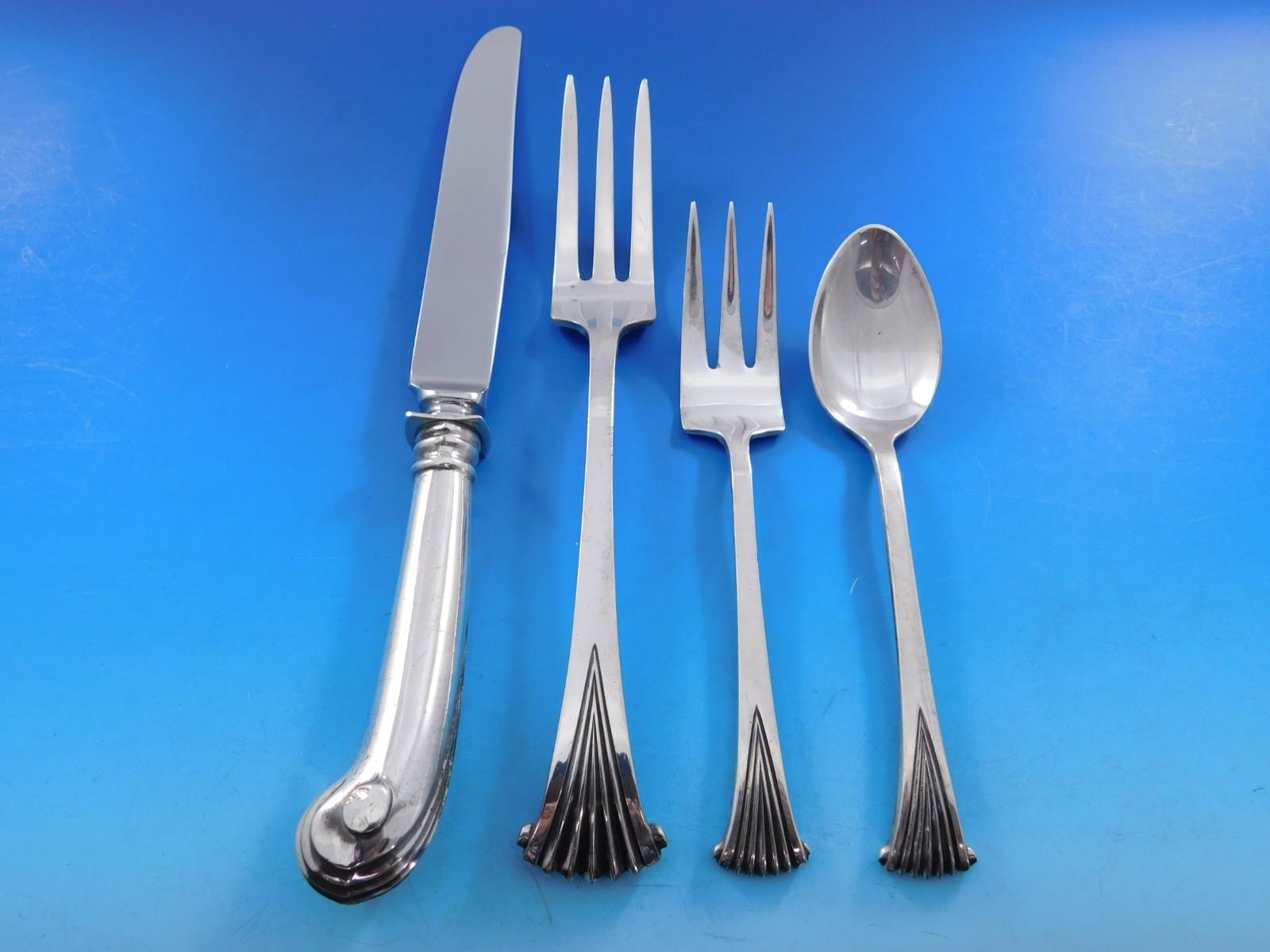 Onslow by Tuttle Sterling Silver Flatware Service for 12 Set 72 Pcs Dinner LBJ (20. Jahrhundert) im Angebot