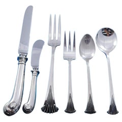 Onslow by Tuttle Sterling Silver Flatware Service for 12 Set 72 Pcs Dinner LBJ