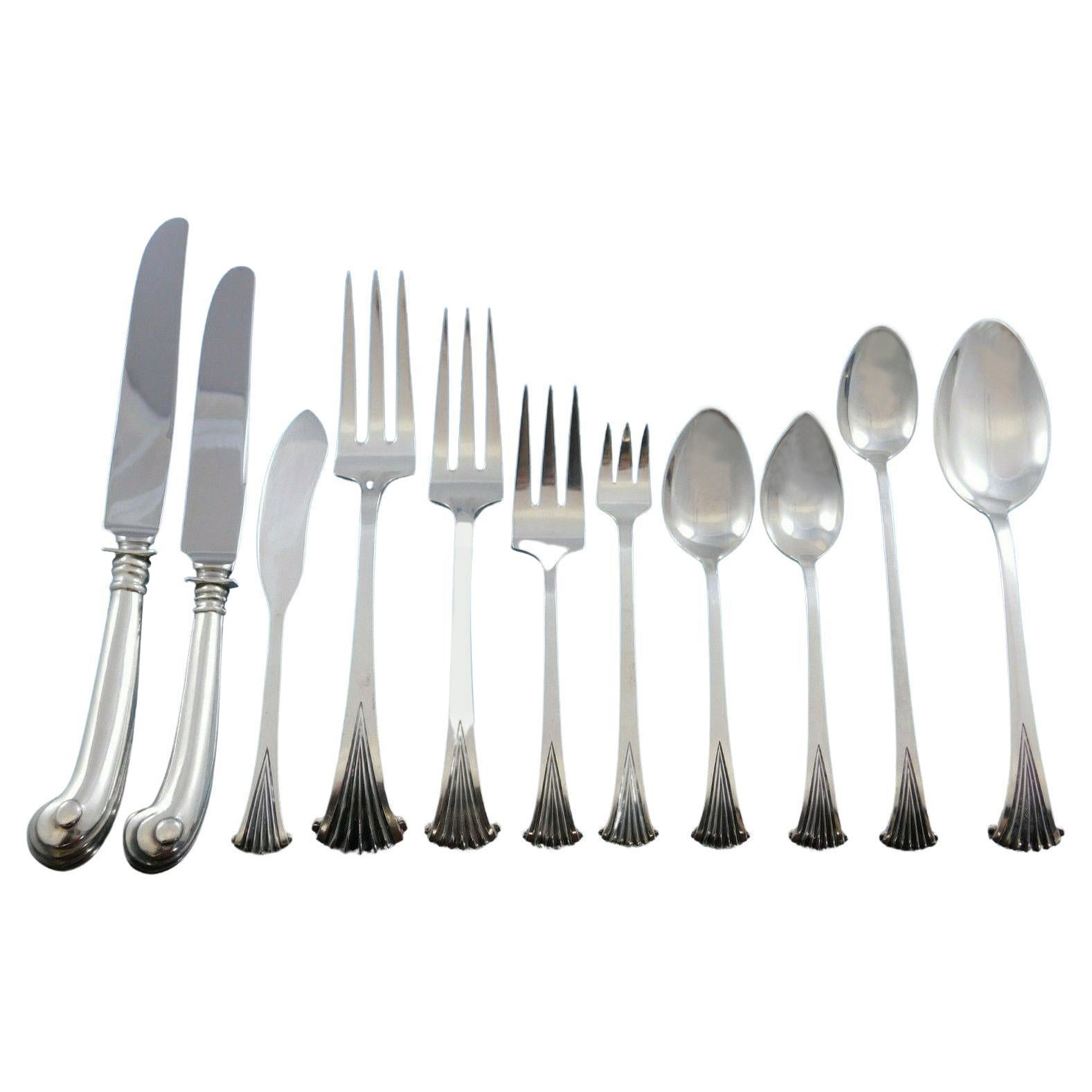 Onslow by Tuttle, 134-teiliges Tafelbesteck aus Sterlingsilber für 12 Personen