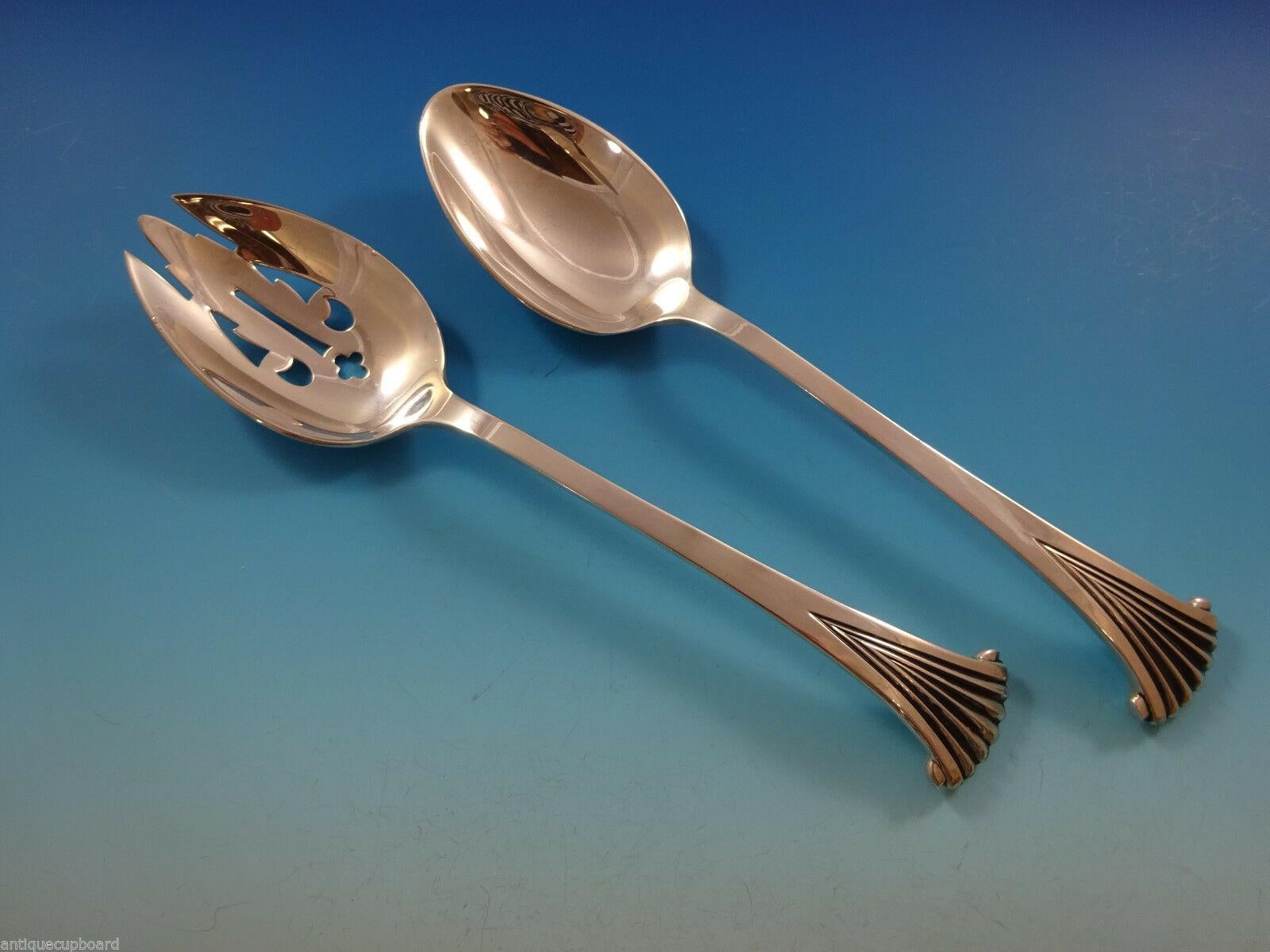 Mid-20th Century Onslow by Tuttle Sterling Silver Flatware Set for 8 Service 37 Pieces For Sale
