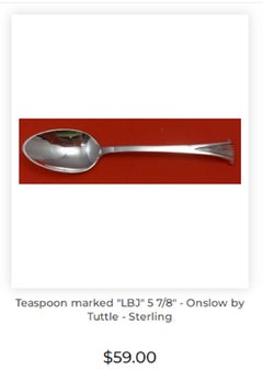 Onslow by Tuttle Sterling Silver Teaspoons 9 Pieces LBJ Date Mark