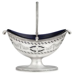 "Onslow" Pattern Cream Basket Made in London by Robert Hennell,  1783