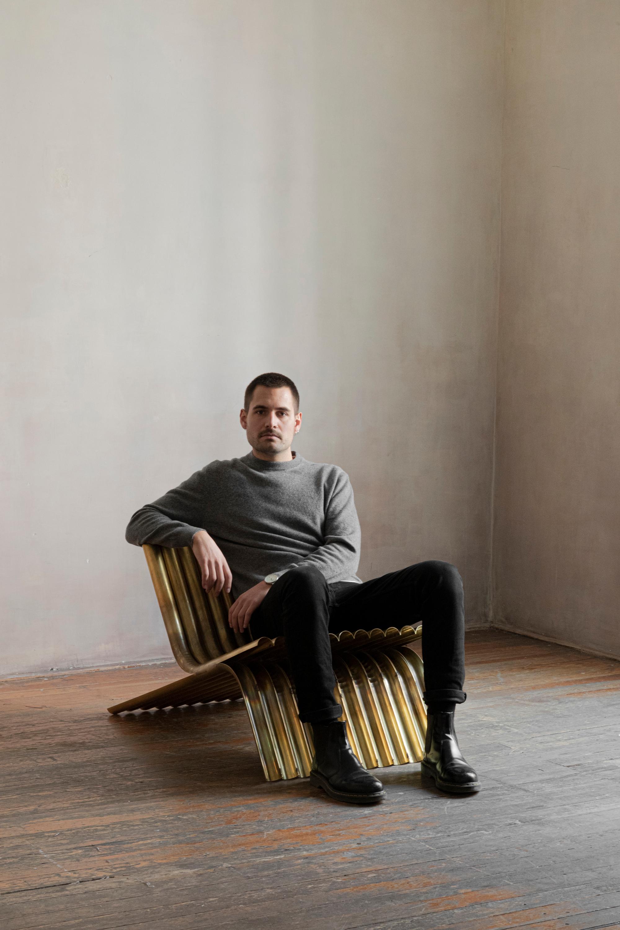 ontemporáneo mexicano OBJ-02 SILLA DE SALÓN latón Hecho a mano en venta