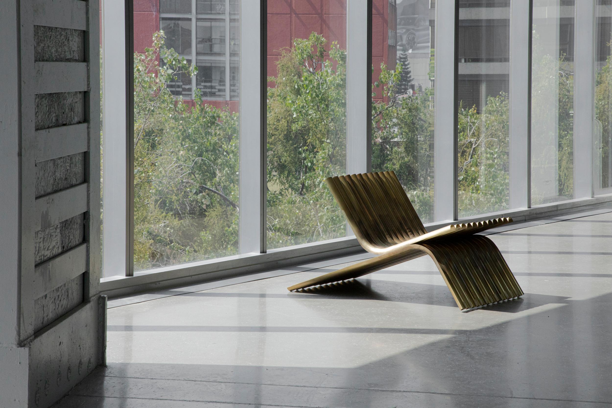 ontemporáneo mexicano OBJ-02 SILLA DE SALÓN latón Siglo XXI y contemporáneo en venta