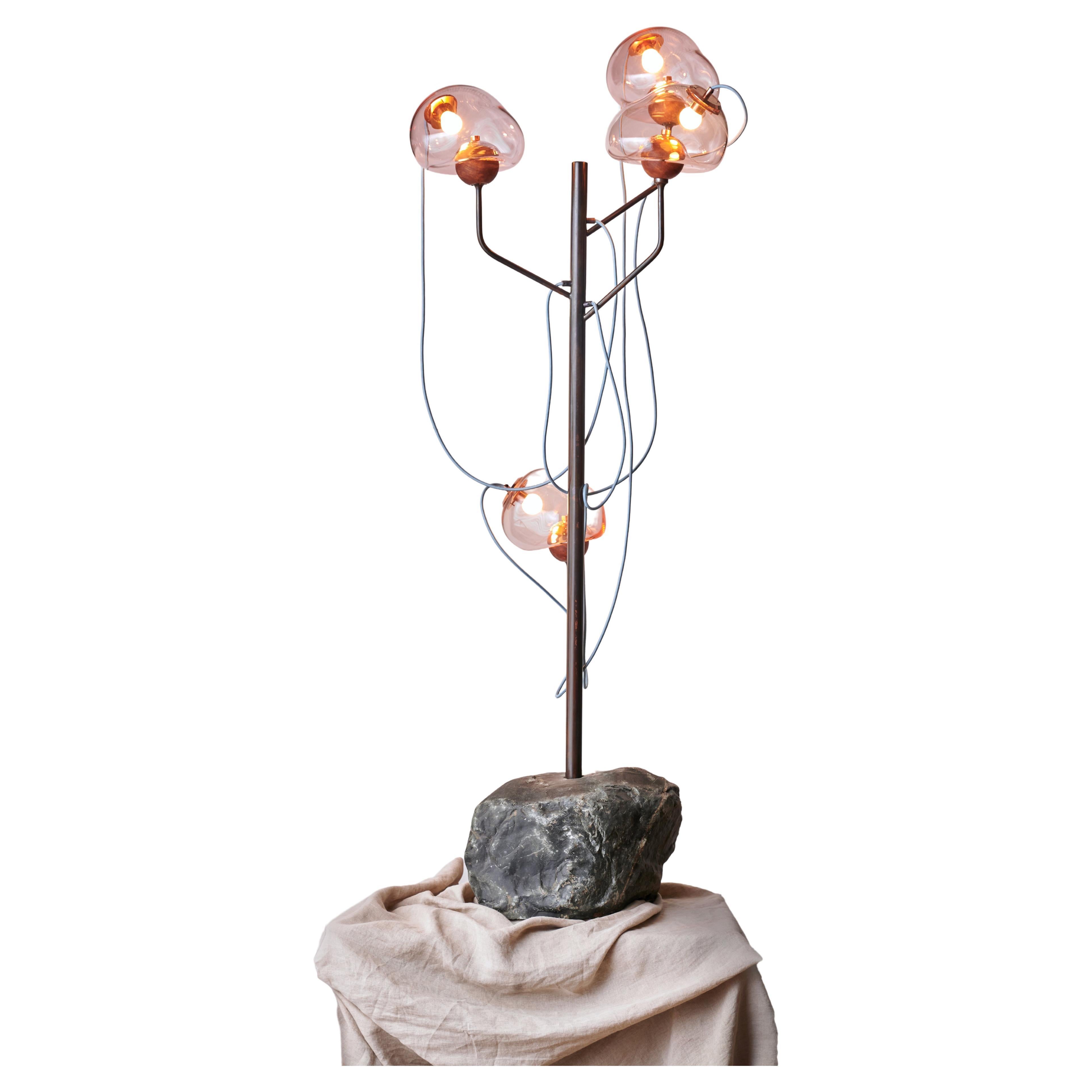 Ontologia Floor Lamp 'Rose/Black Patina/Raw Copper/Shale' For Sale