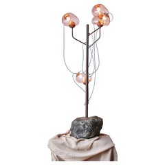 Ontologia Floor Lamp 'Rose/Black Patina/Raw Copper/Shale'