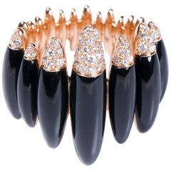 Onyx 18 Karat Gold Fuseau Cocktail Ring